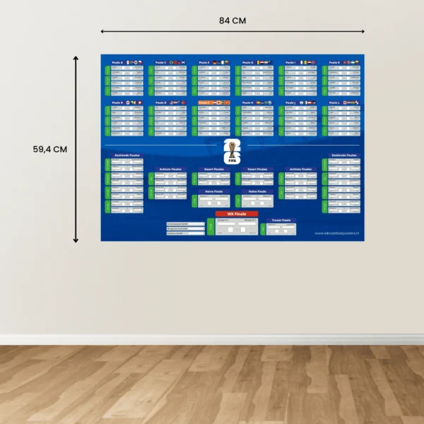 WK 2026 speelschema poster | Volledig schema op één poster