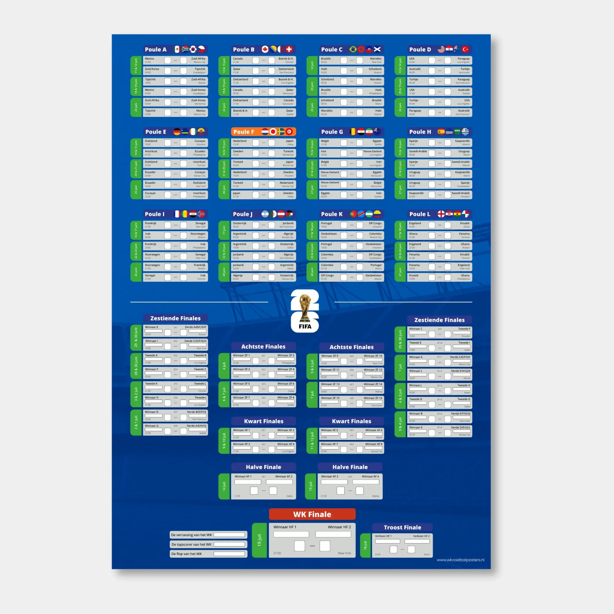 WK 2026 voetbalposter